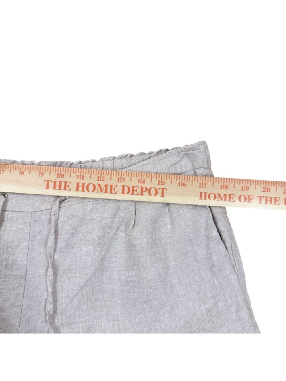 Chico’s – Women’s Beige 100% Linen Pull-On Bermuda Shorts – Size M - Picture 7 of 11